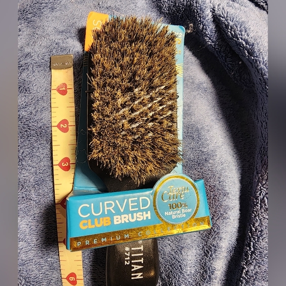 New Titan Boar Bristle Soft Curved Club Brush #712 Premium Collection - Picture 8 of 10